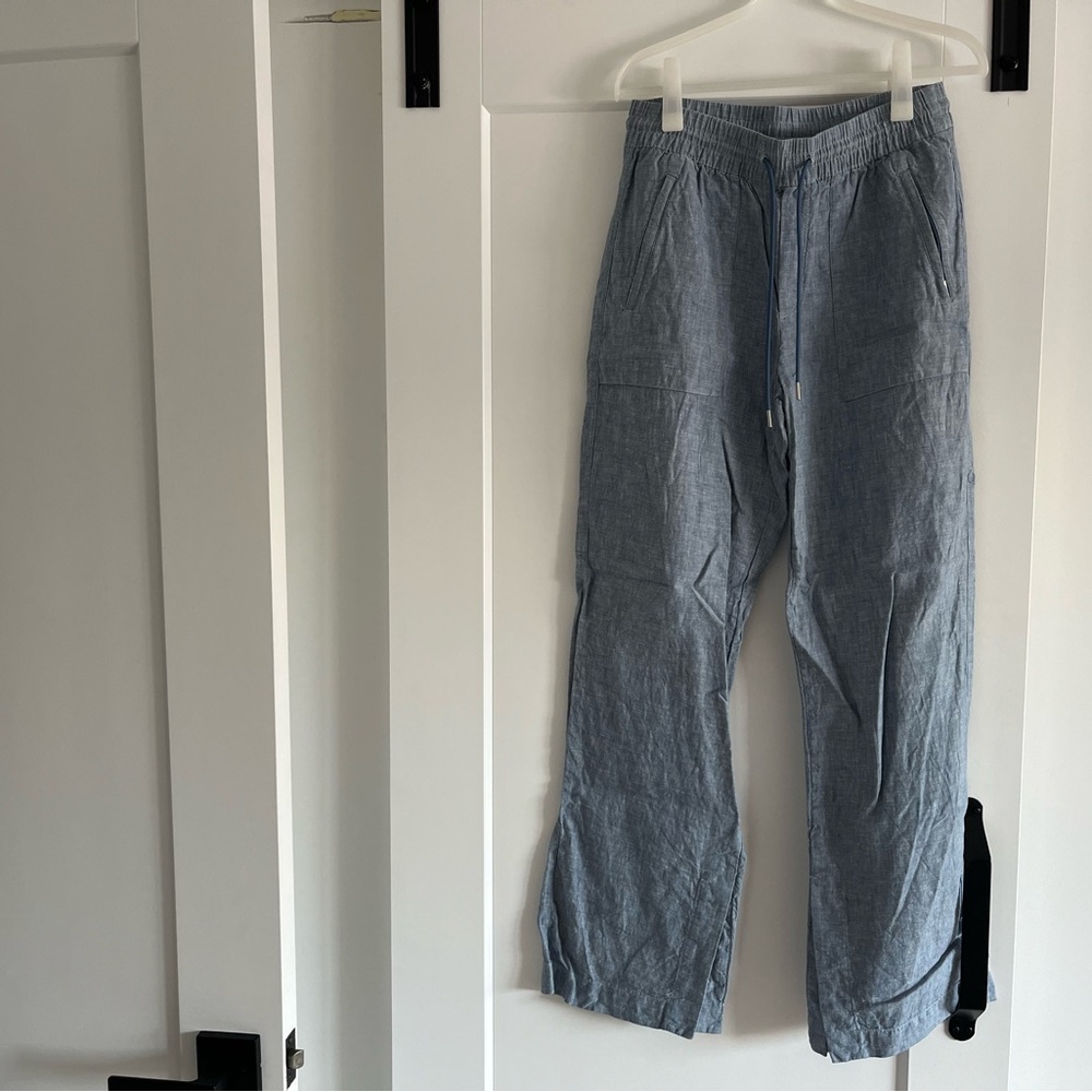 Athleta wide legged linen pant 4T